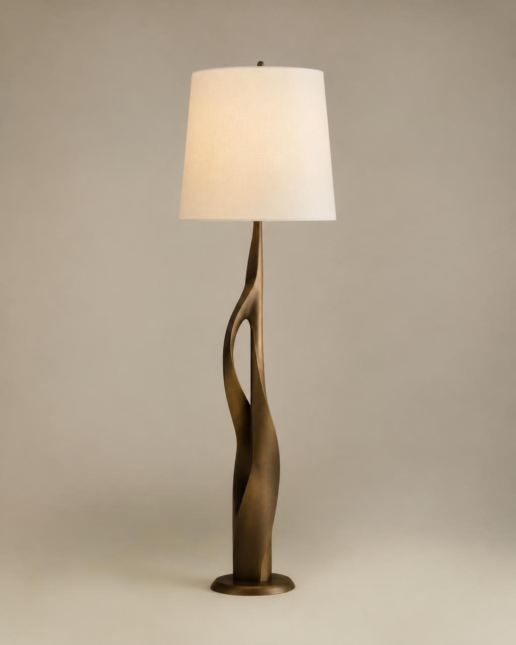 Brushed bronze floor lamp