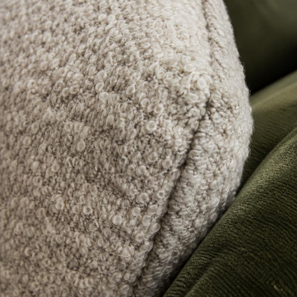 Bouclé & velvet — fiber close-up